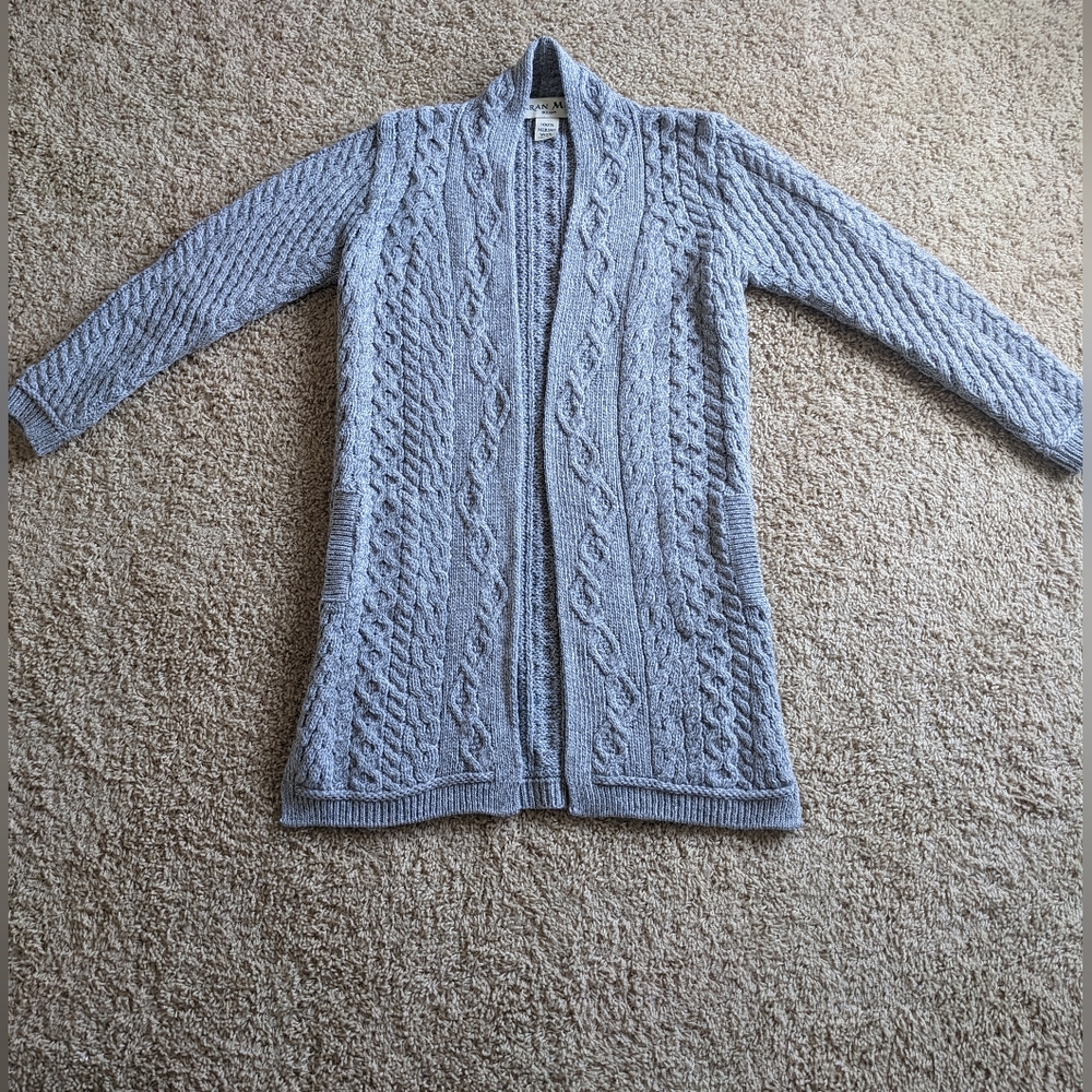 Aran Mor Merino Wool Duster Cardigan